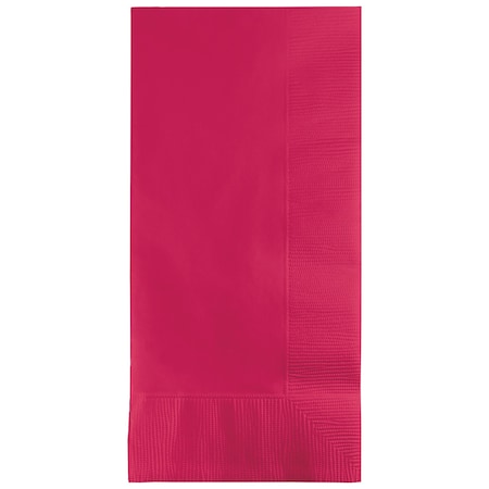 Touch Of Color 4" x 8" Hot Magenta Pink Dinner Napkins 600 PK 67177B
